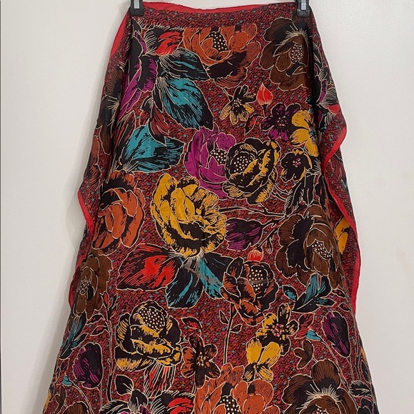 Honey 100% Silk Scarf Floral Vintage - Picture 3 of 11